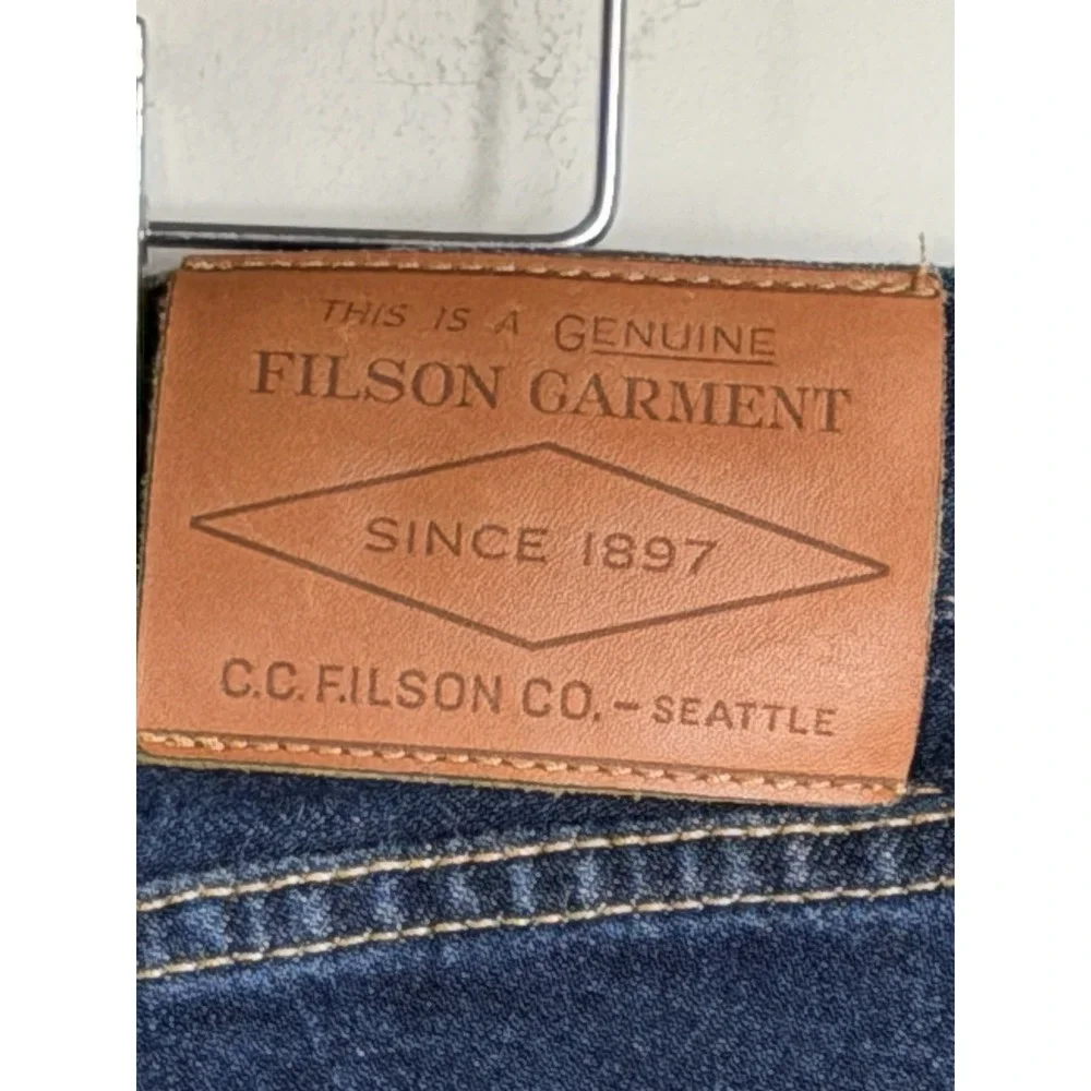 C.C. Filson Jeans Mens 34x31  (Tag 33x33) Blue Indigo Outdoor Made In USA Denim
